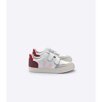 Veja V-12 LEATHER Sneakers Kinderen Wit | BE 873BEX